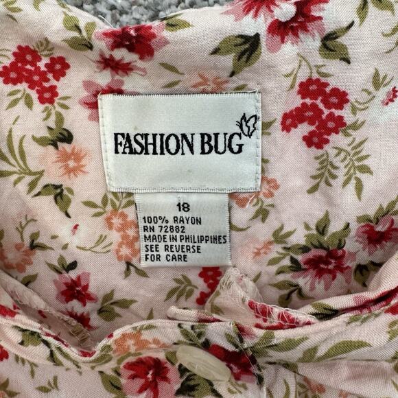 Vintage 90s Y2K Fashion Bug Maxi Dress 18 Romantic Floral Cottagecore Soft Girl - Picture 4 of 10